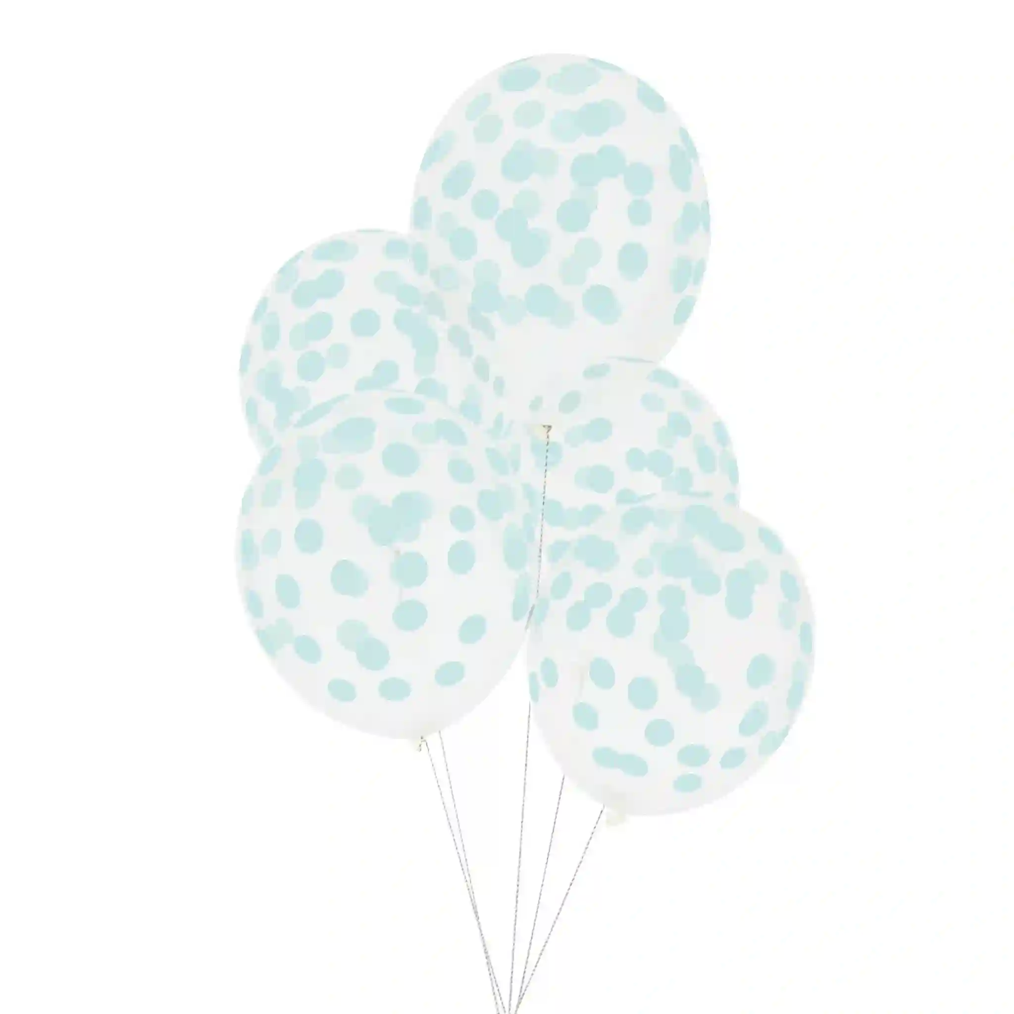 Globos lunares verde agua con helio - 5ud