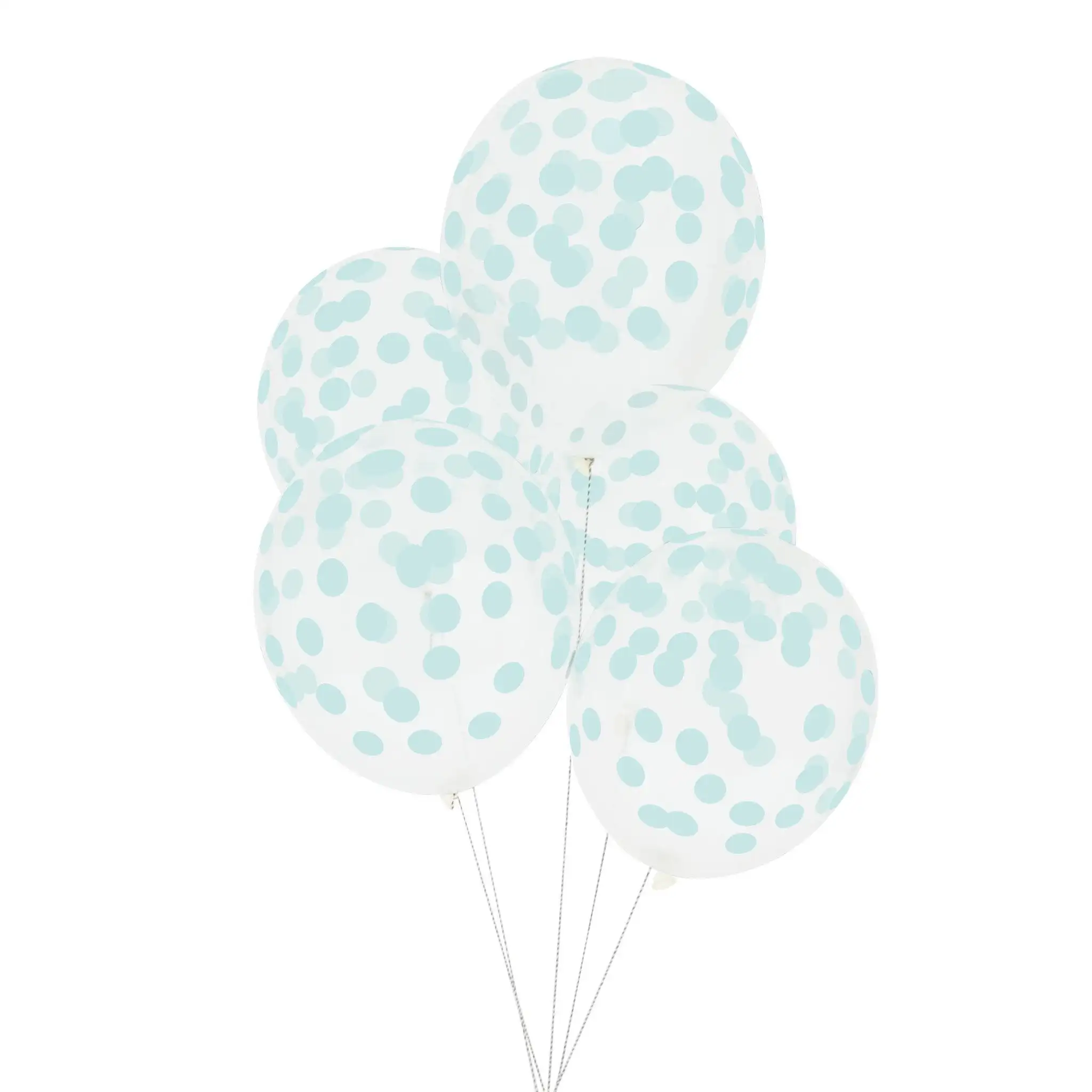 Globos lunares verde agua con helio - 5ud