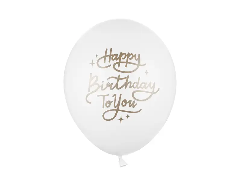 Globos Happy Birthday to you oro con helio - 5ud