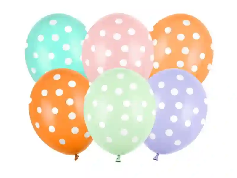 Globos Lunares Pastel Con Helio - 5UD