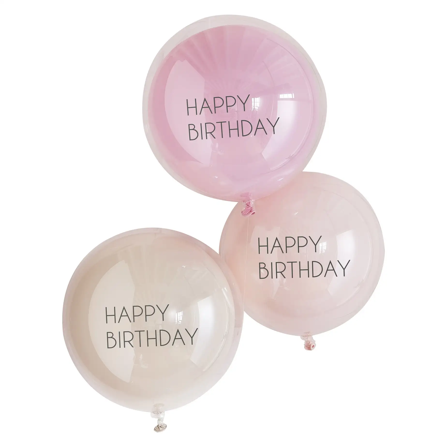 Globos Doble Happy Birthday Pastel Con Helio - 3ud