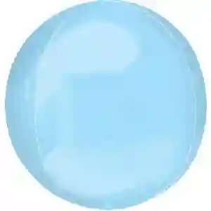 Globo Bola Metálica Azul Claro Con Helio