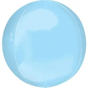 Globo Bola Metálica Azul Claro Con Helio