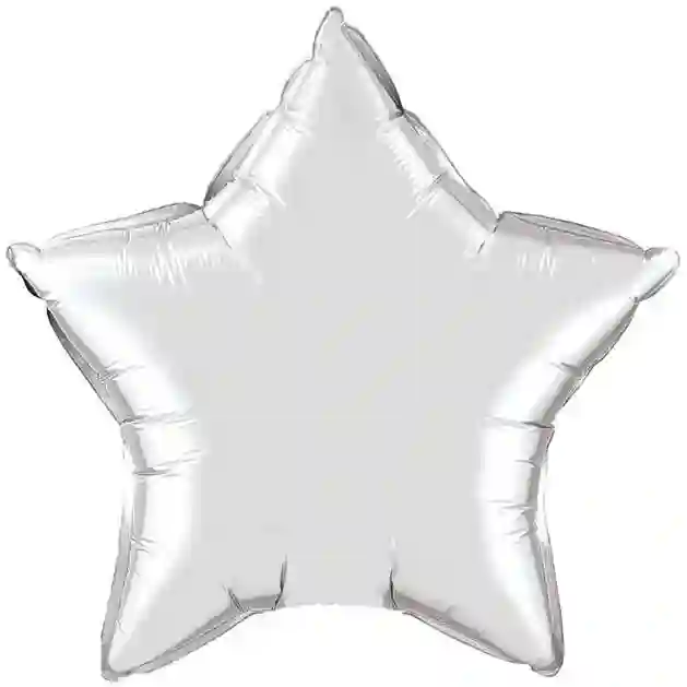 Globo Estrella Pequeña Plata Con Helio