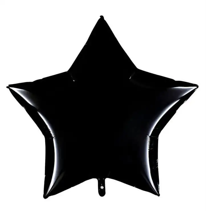 Globo Estrella Negra Grande Con Helio