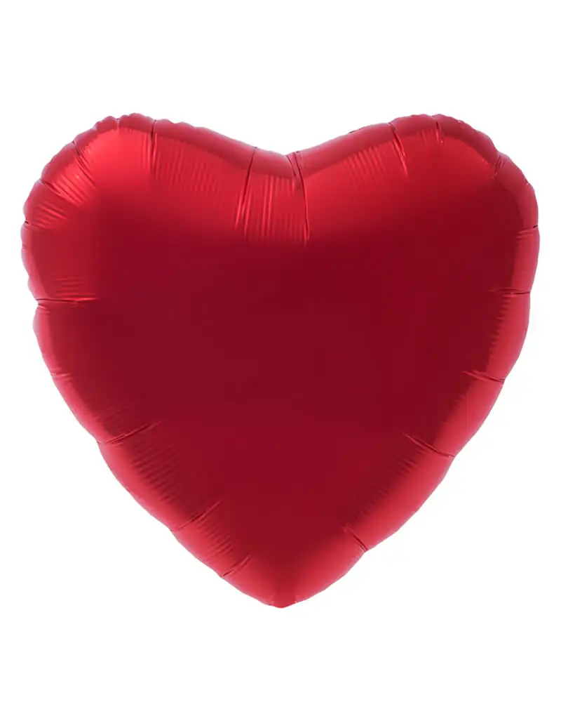 Globo Corazón Pequeño Rojo Con Helio