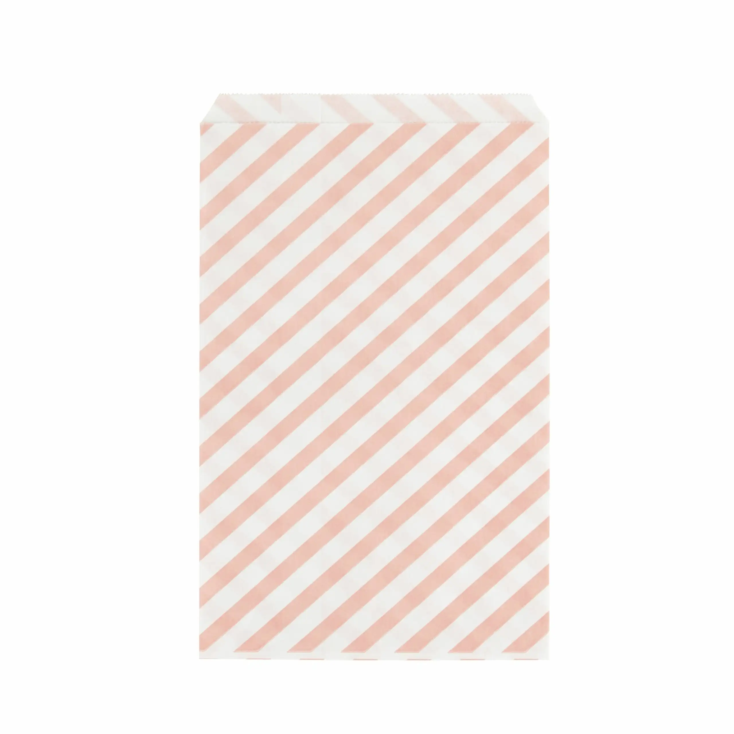Bolsa Papel Rayas Rosas - 10ud