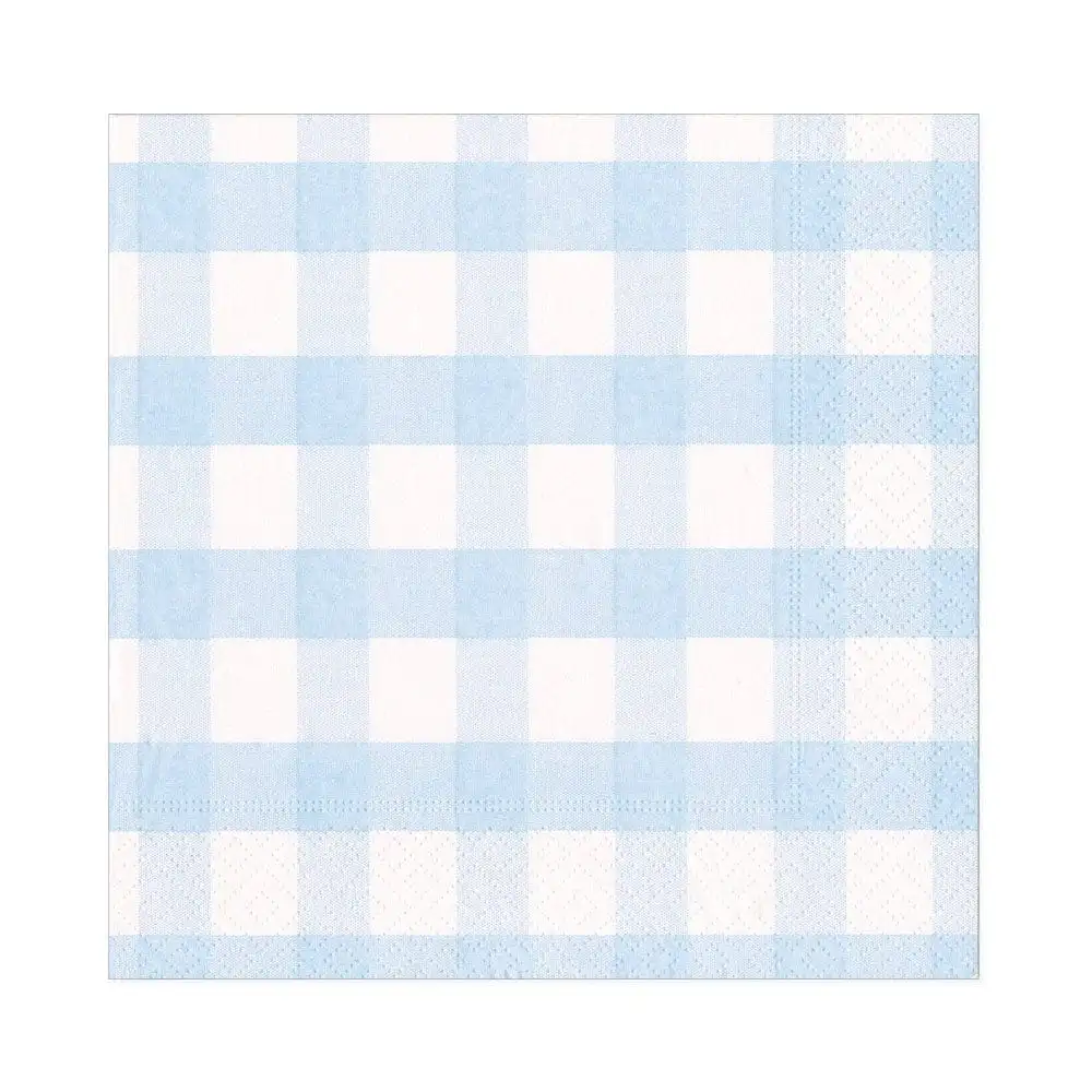 SERVILLETAS LUNCH VICHY AZUL CLARO - 20ud