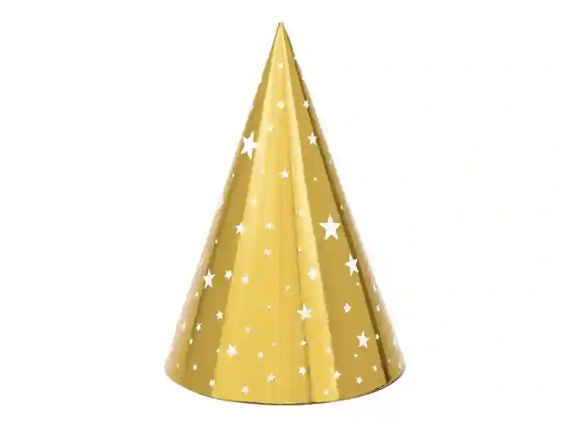 Gorros Fiesta Oro - 6UD