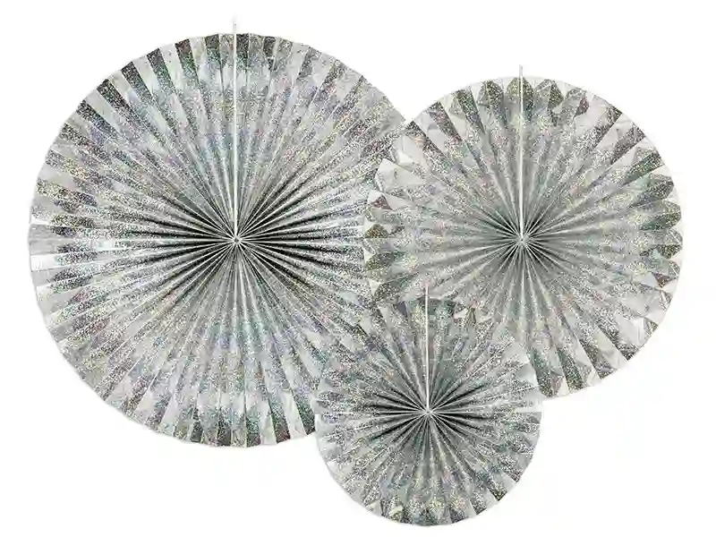 Abanicos Plata Holografáfico - 3UD
