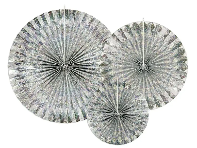 Abanicos Plata Holografáfico - 3UD