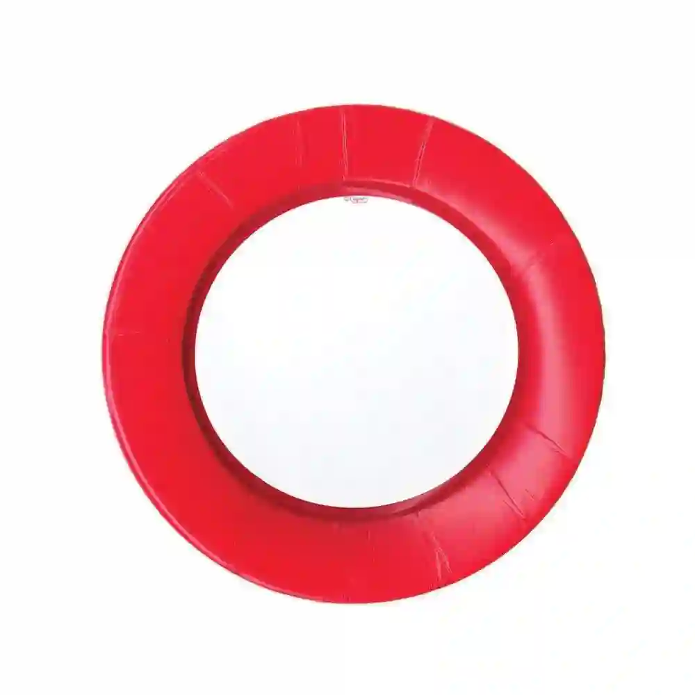 Platos Pequeños Borde Rojo - 8UD