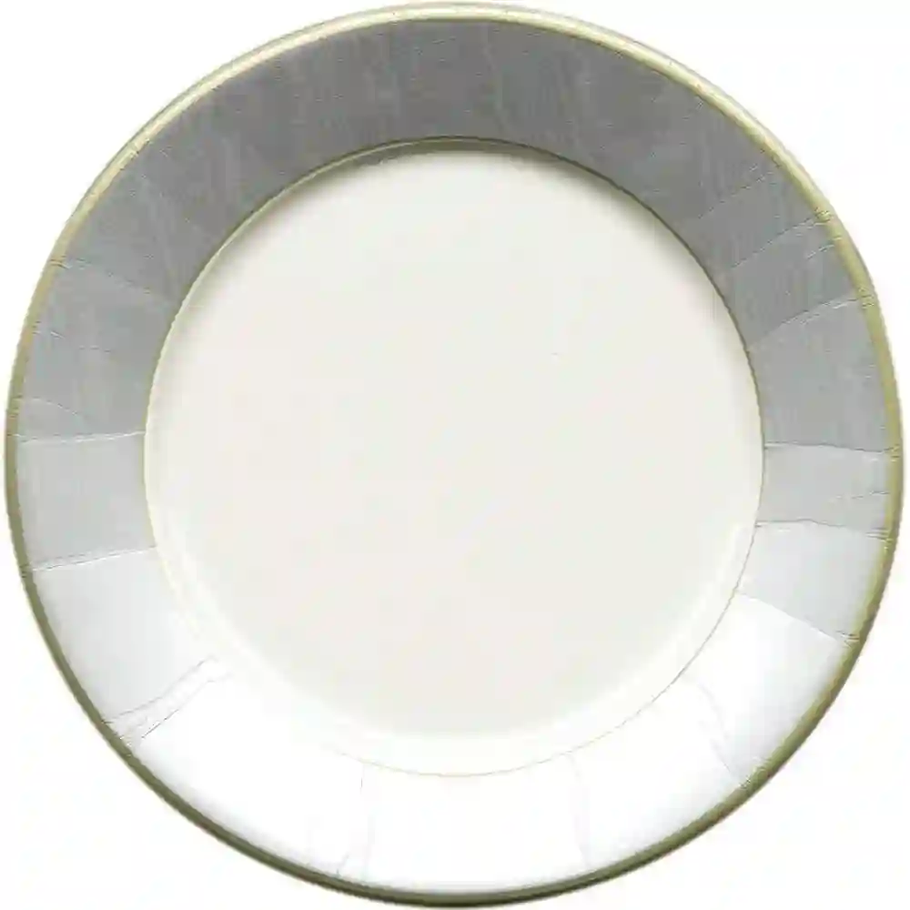 Platos Grandes Borde Moire Plata - 8UD