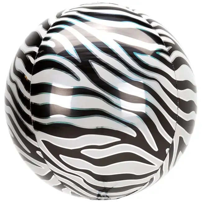 Globo Bola Cebra Con Helio