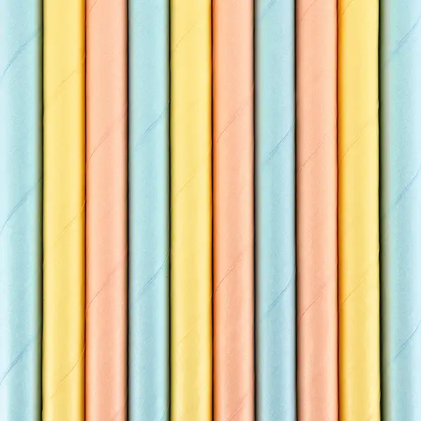 PAJITAS MIX PASTEL - 10ud
