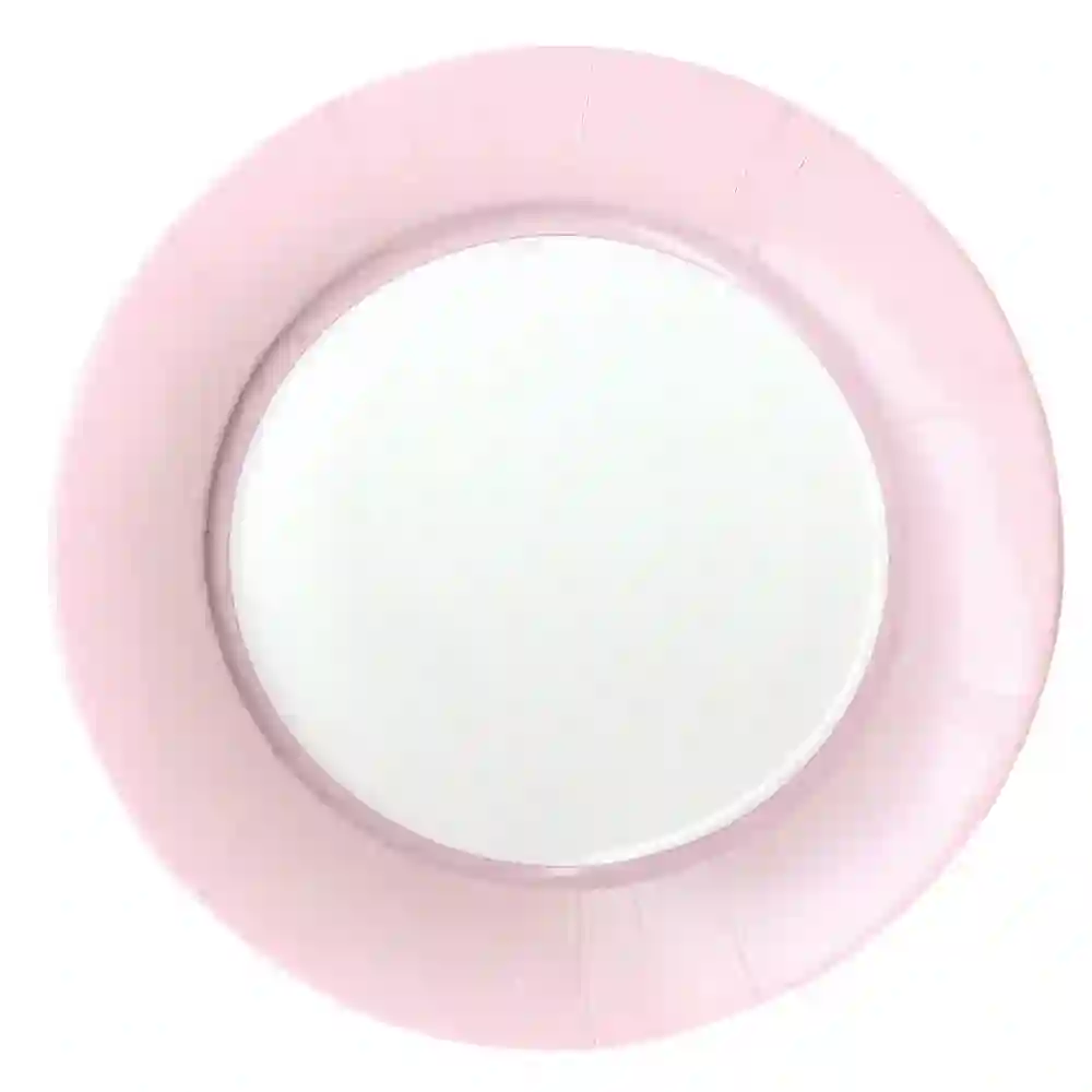 Platos grandes borde Rosa - 8ud