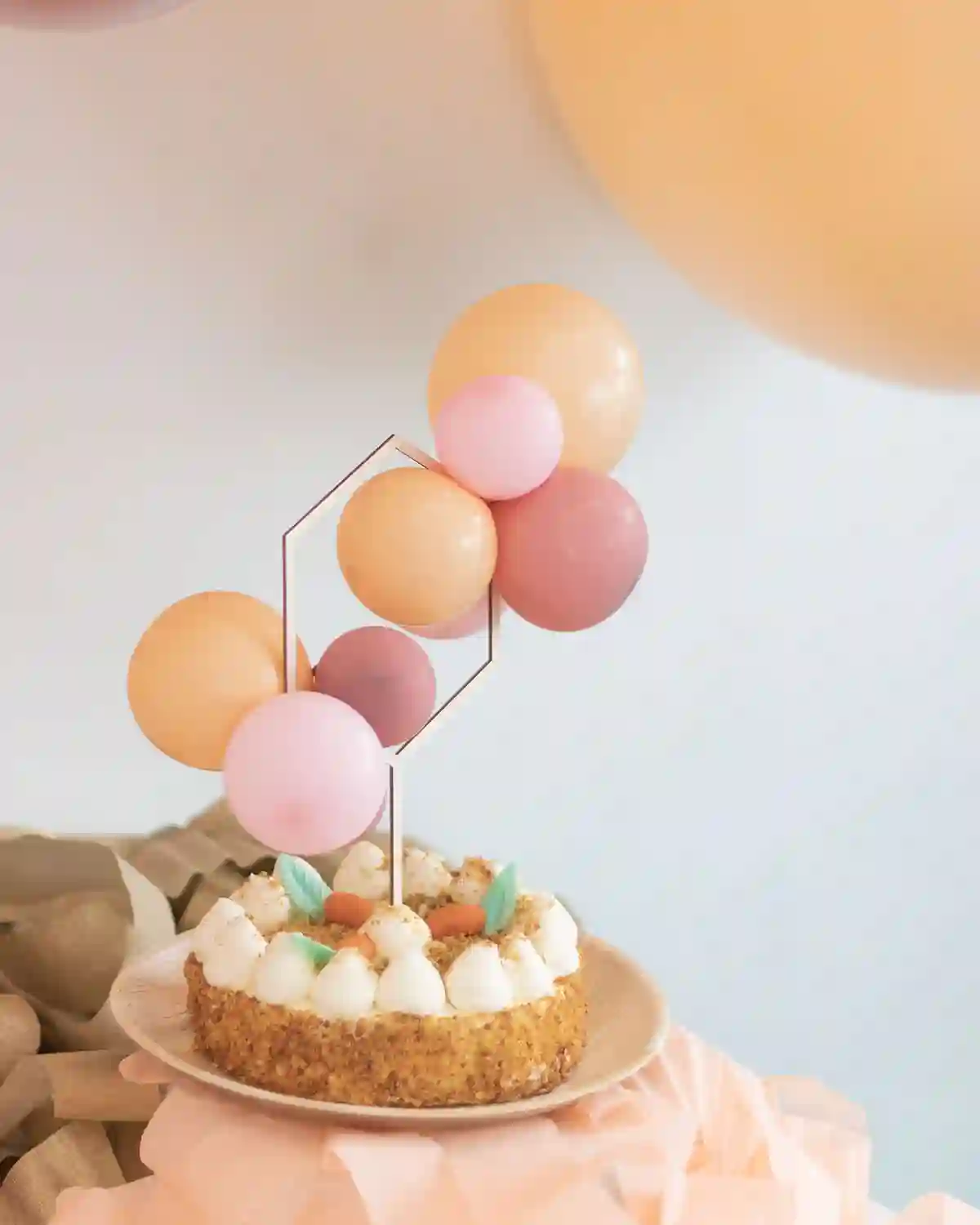 Topper Tarta Globos Rosa