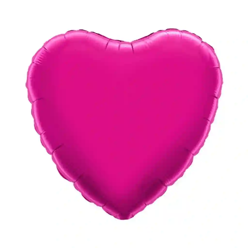 Globo Corazón Pequeño Fuchsia Con Helio