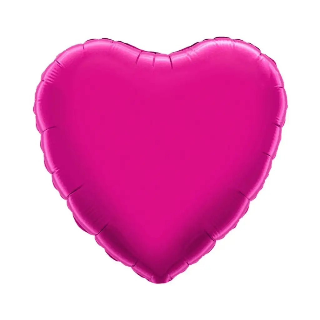 Globo Corazón Pequeño Fuchsia Con Helio