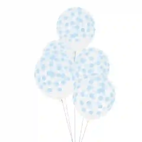 Globos Lunares Azul Claro- 5ud
