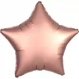 Globo Estrella Pequeña Oro Rosa Cromado Con Helio