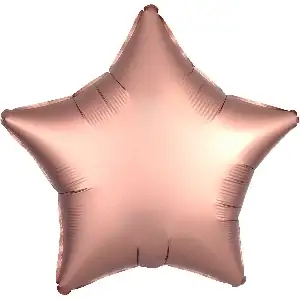 Globo Estrella Pequeña Oro Rosa Cromado Con Helio