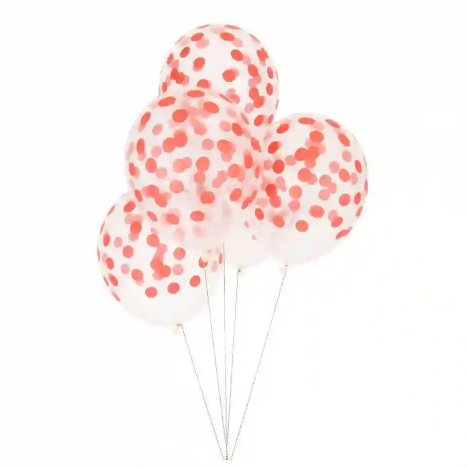 Globos lunares rojos - 5ud