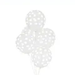 Globos lunares blancos - 5ud