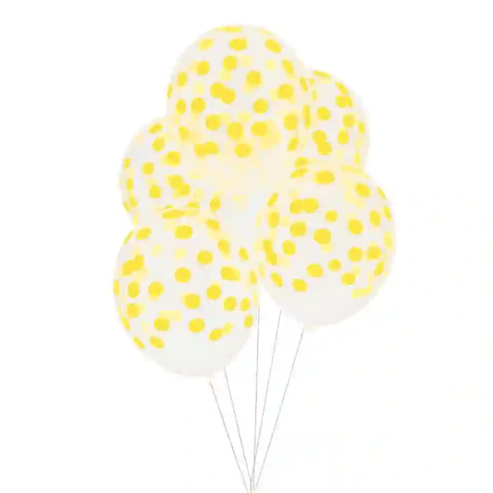 Globos Lunares Amarillos - 5UD