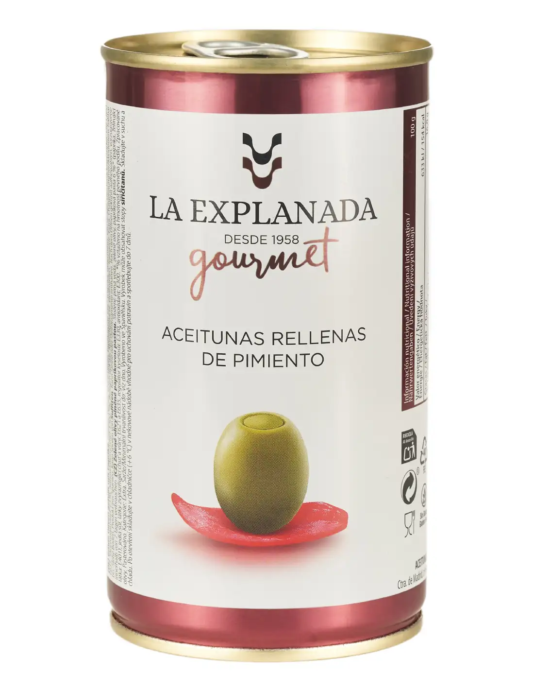 15x la explicada acitunas rellenas de pimiento - lata 370 gr.