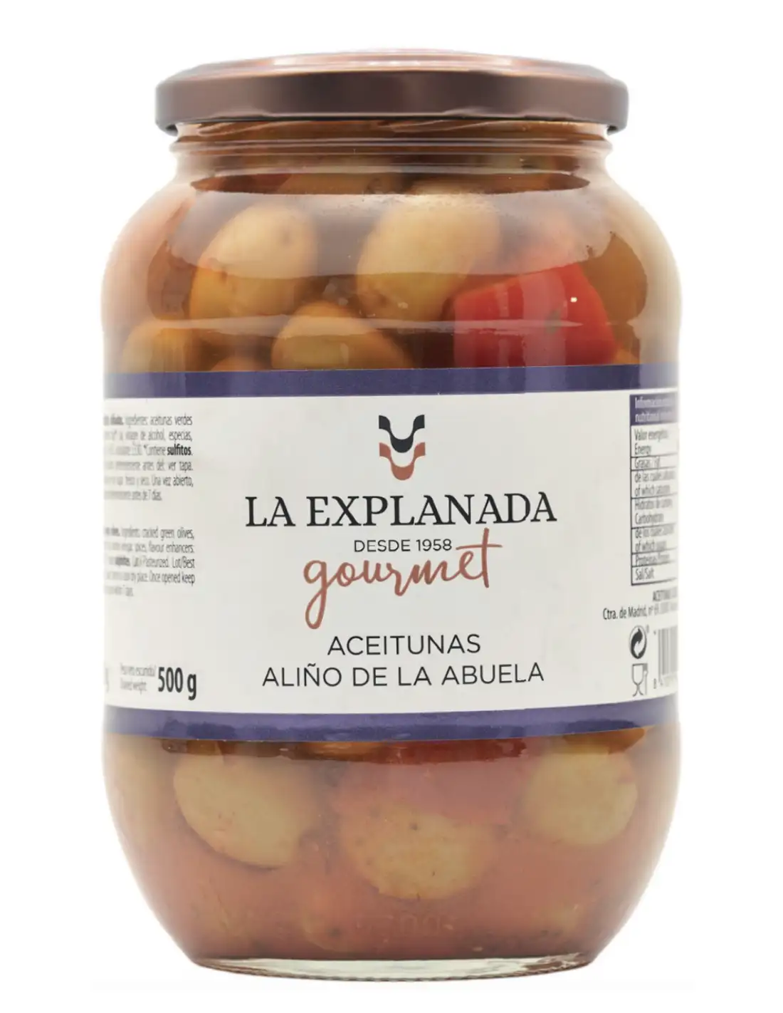 6x La Explanada Aceitunas Aliño de la Abuela - Tarro 850 gr.