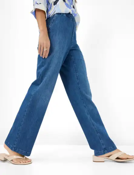 Pantalón BRAX FEEL GOOD denim palazzo - Image 4