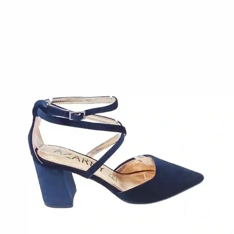 Zapato de Salon Terciopelo Marino