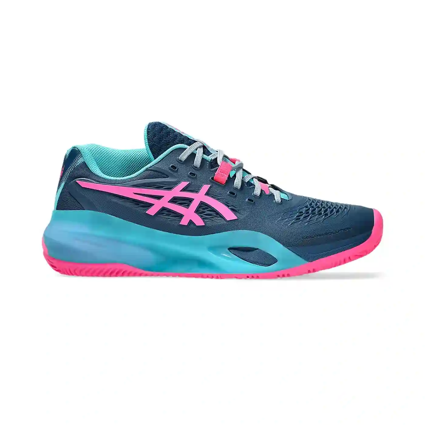 Zapatillas ASICS-Resolución de gel x Padel Rosa Azul