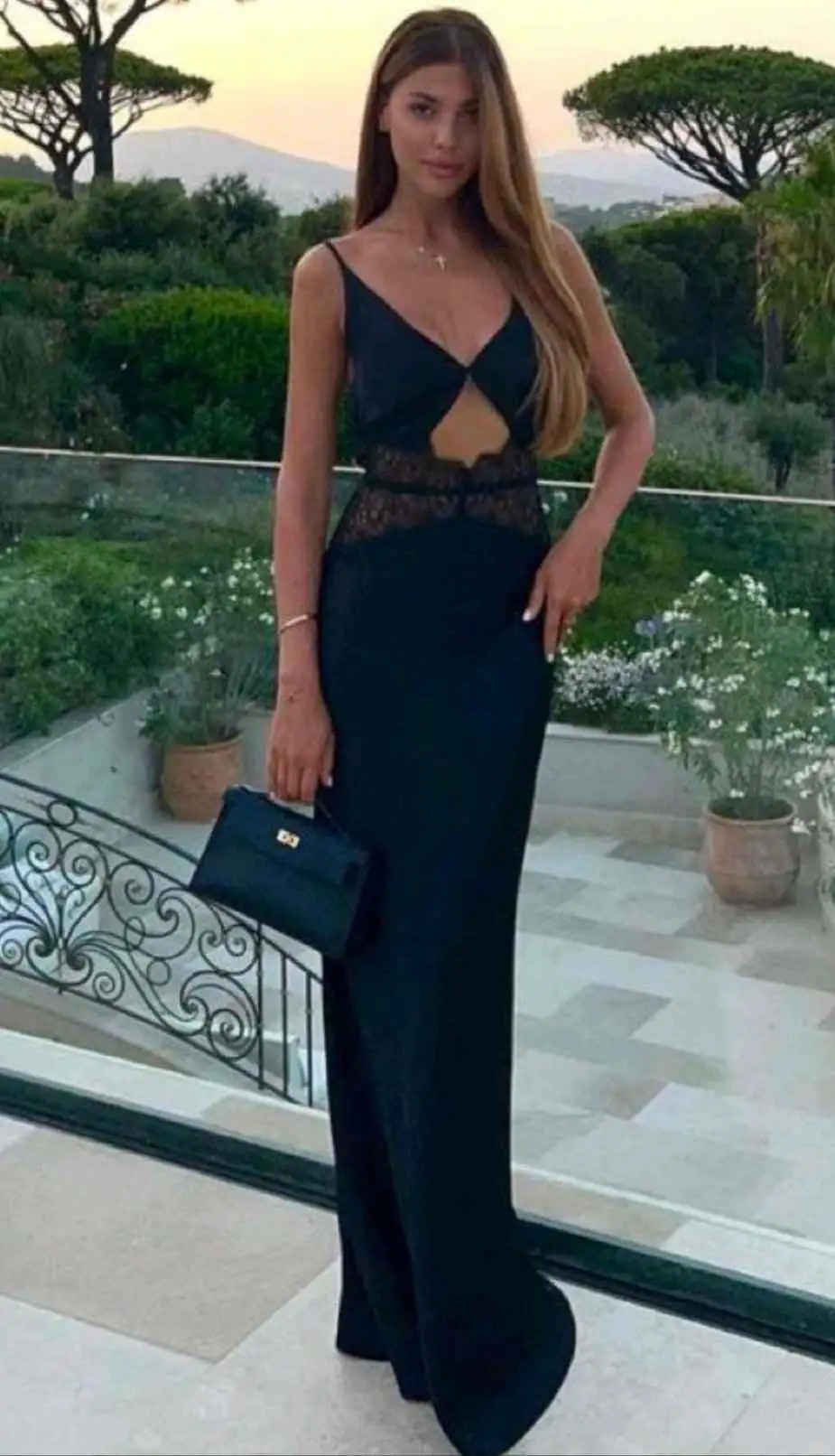 VESTIDO LICRA ENCAJE VALENCIA NEGRO