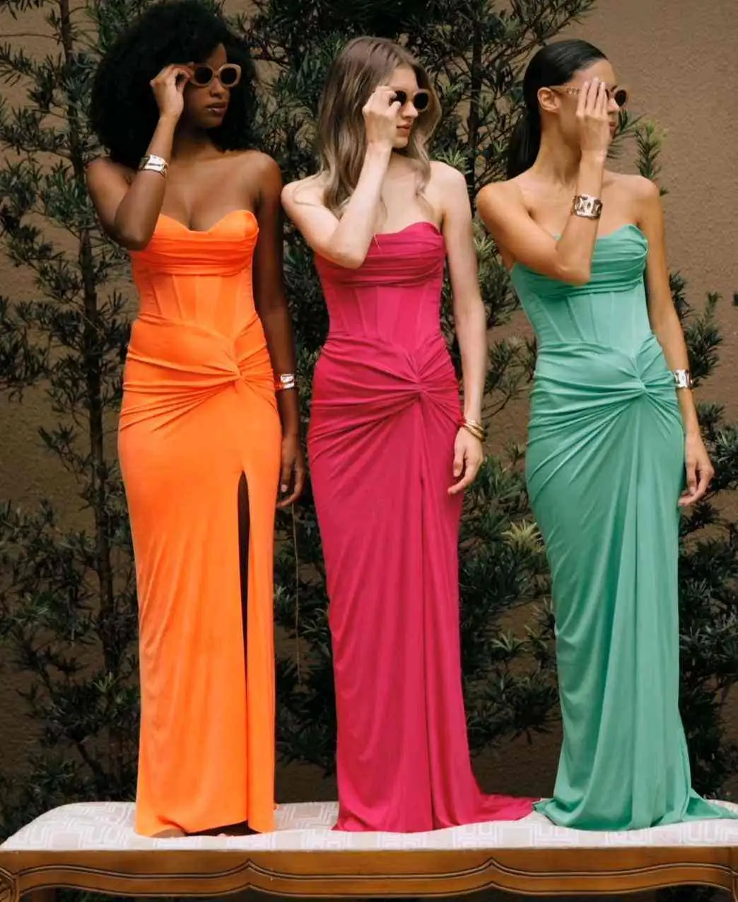 VESTIDO HONOR LICRA NARANJA