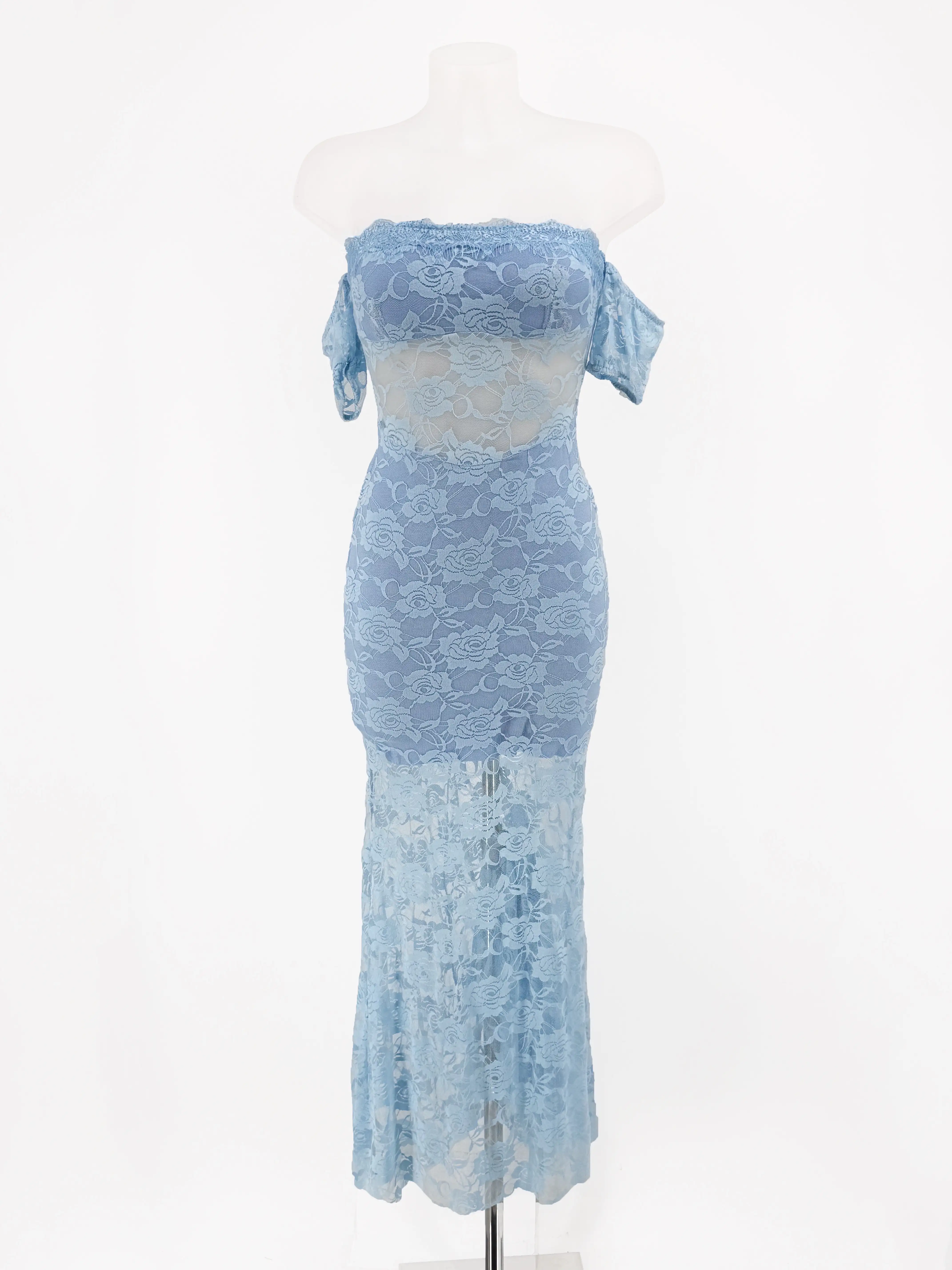 VESTIDO ENCAJE VICTORIA AZUL