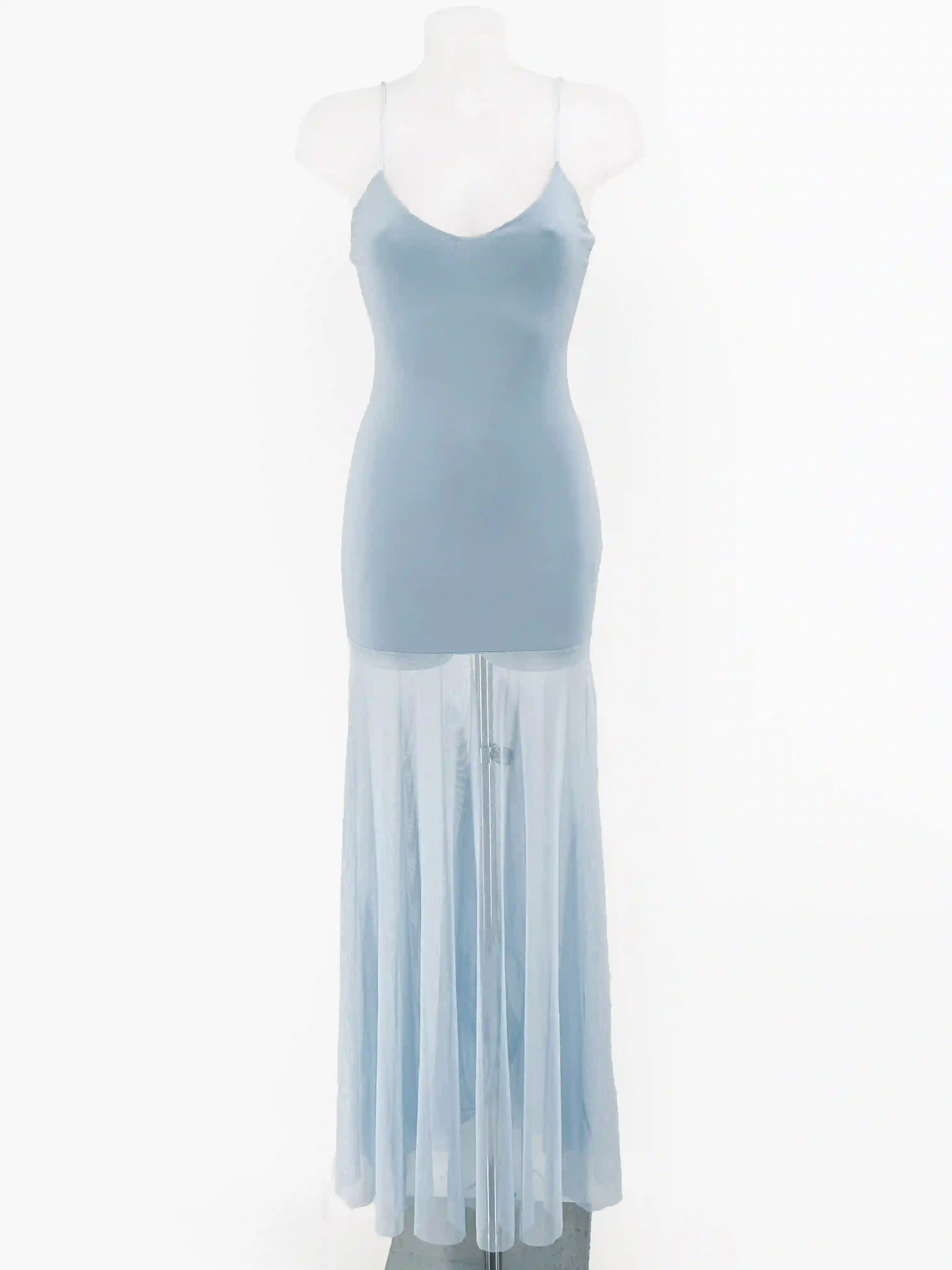 VESTIDO TUL LICRA AZUL