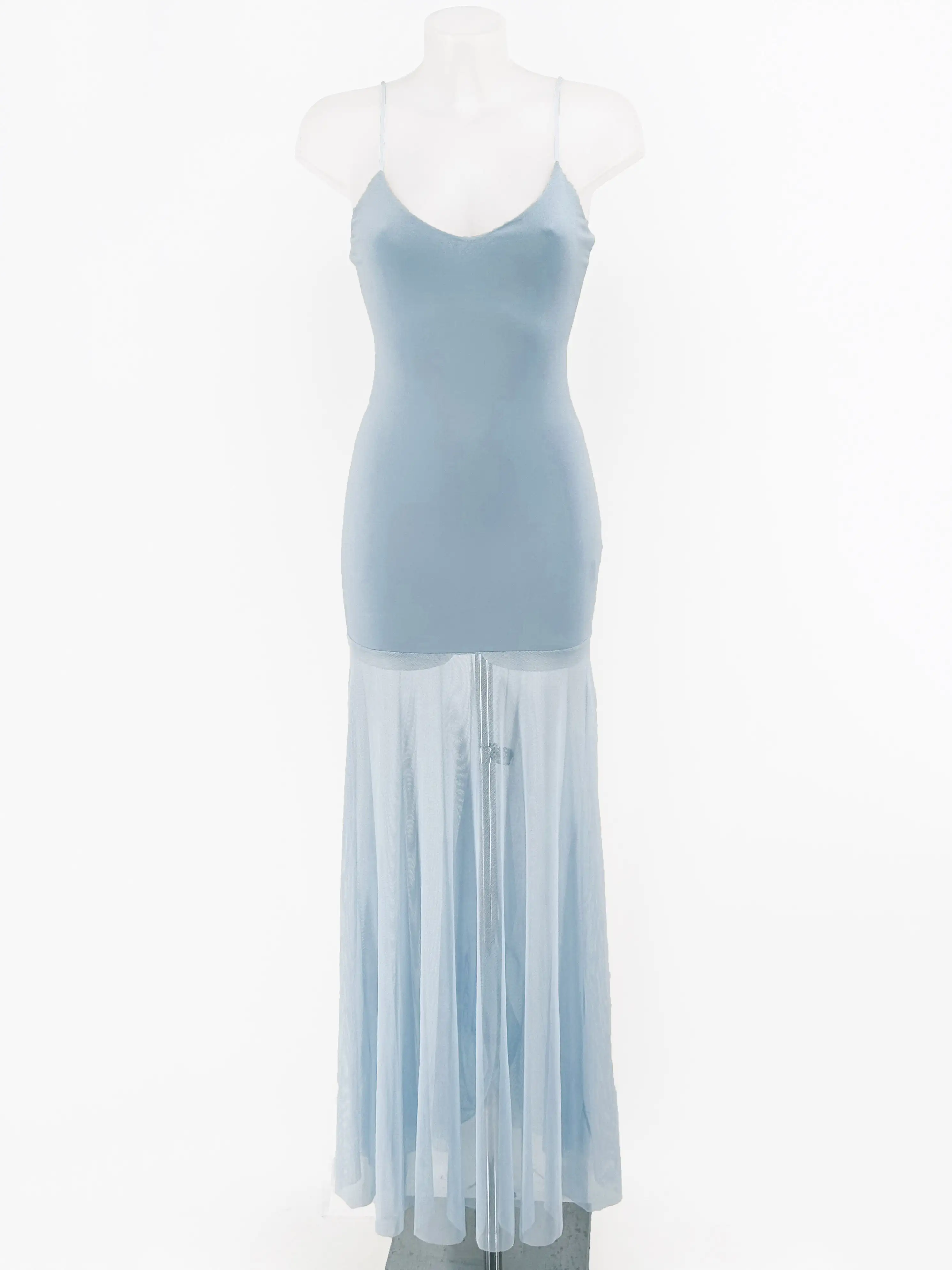 VESTIDO TUL LICRA AZUL