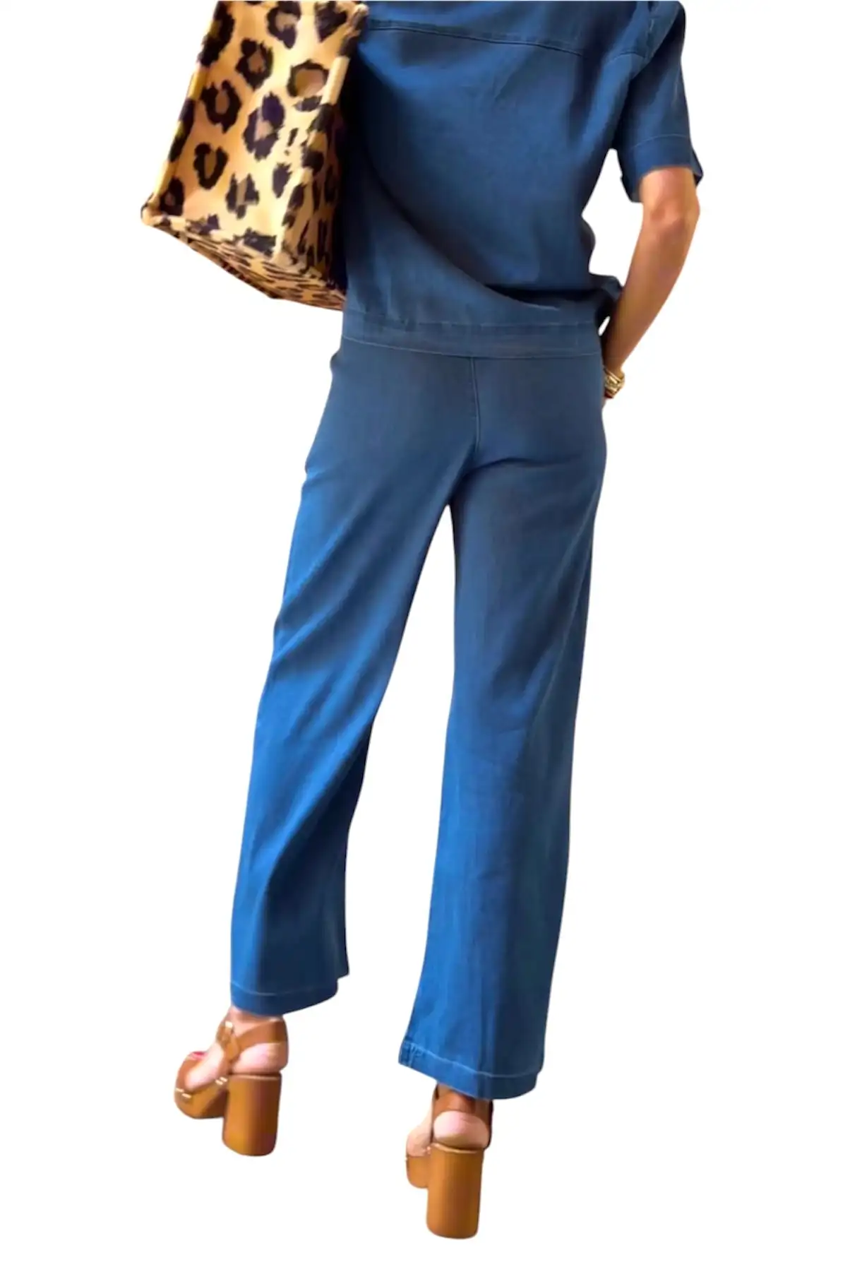 Pantalón pinzas fino denim - Imagen 3