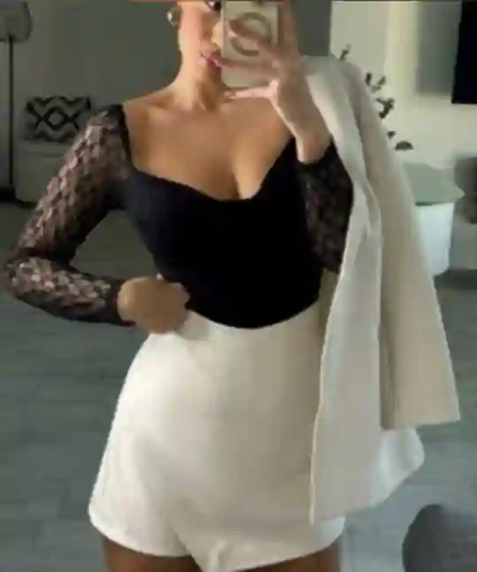 CONJUNTO TRAJE CORTO BEIGE
