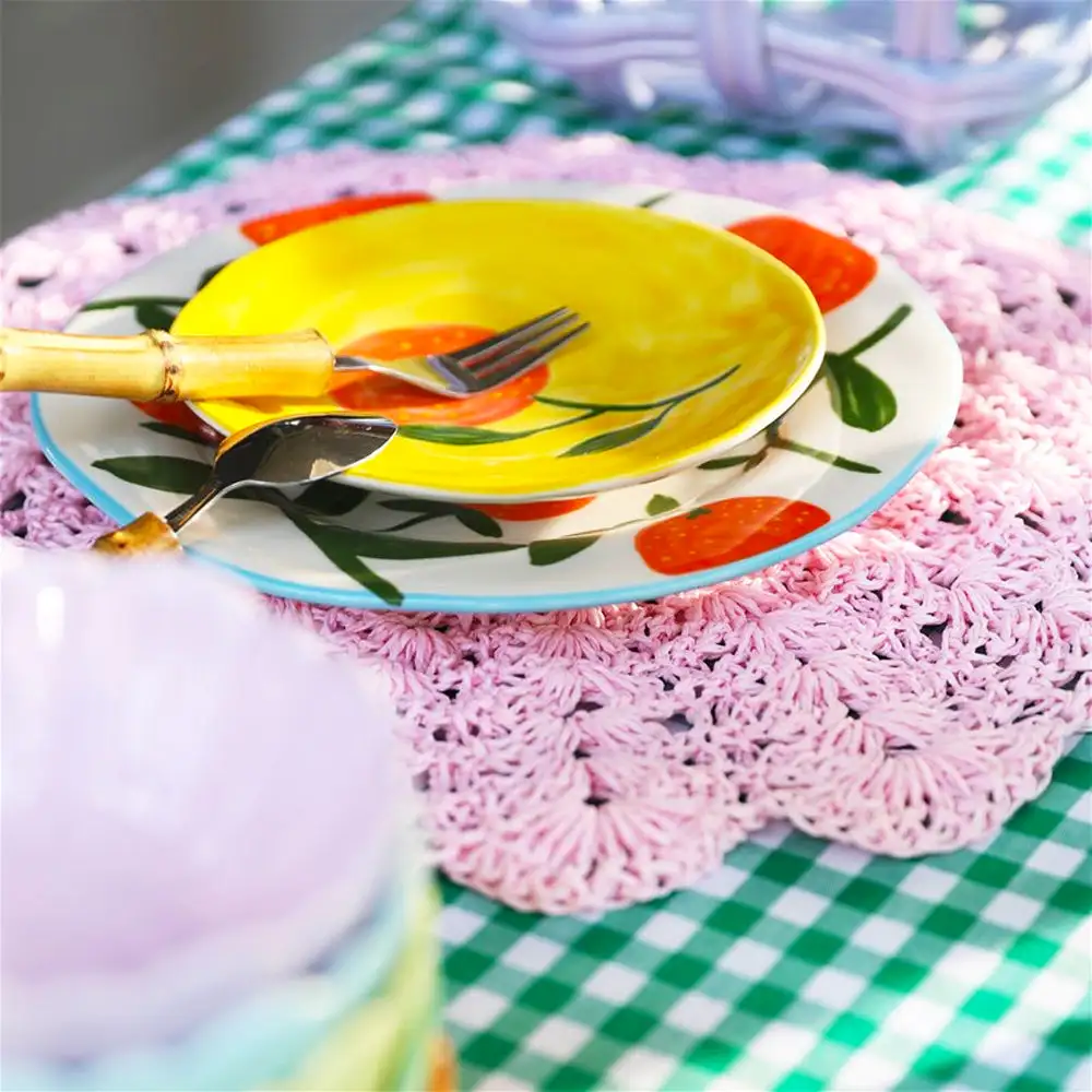 Seasonal orange plates of ceramic - Image 3