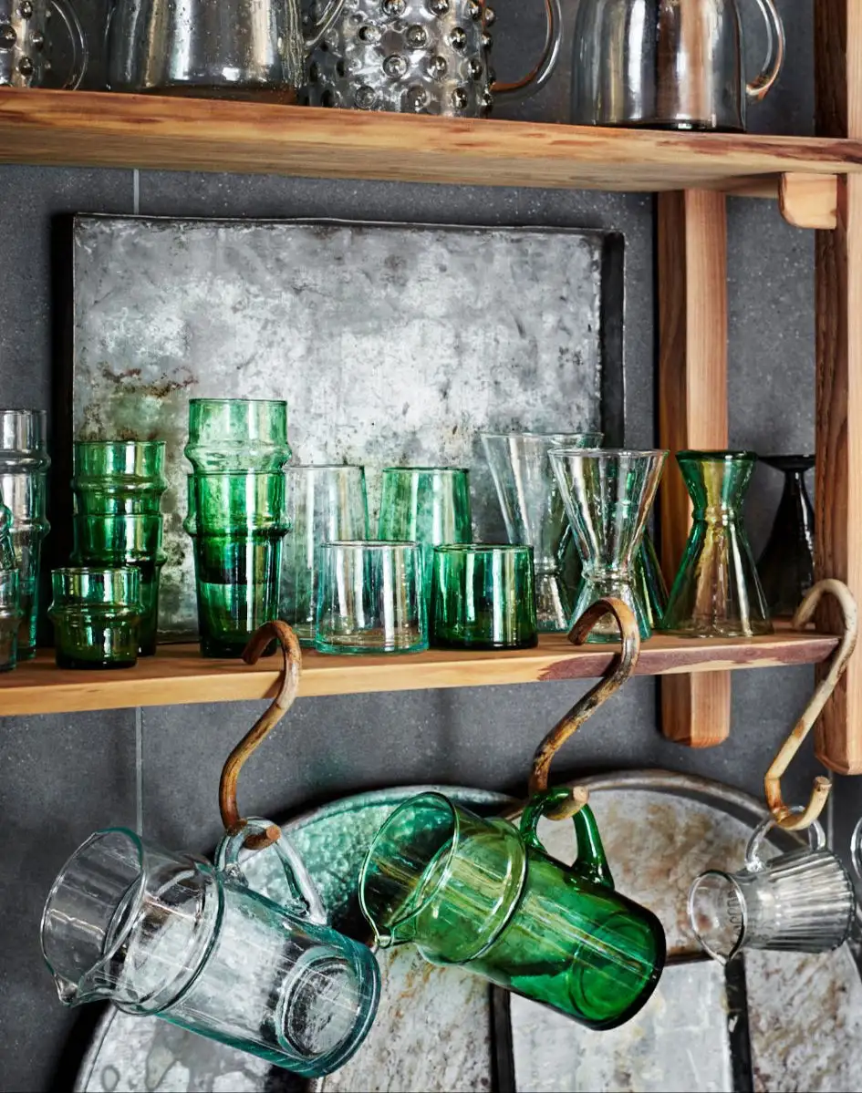 Vaso Cristal Beldi Verde Pequeño - Imagen 2