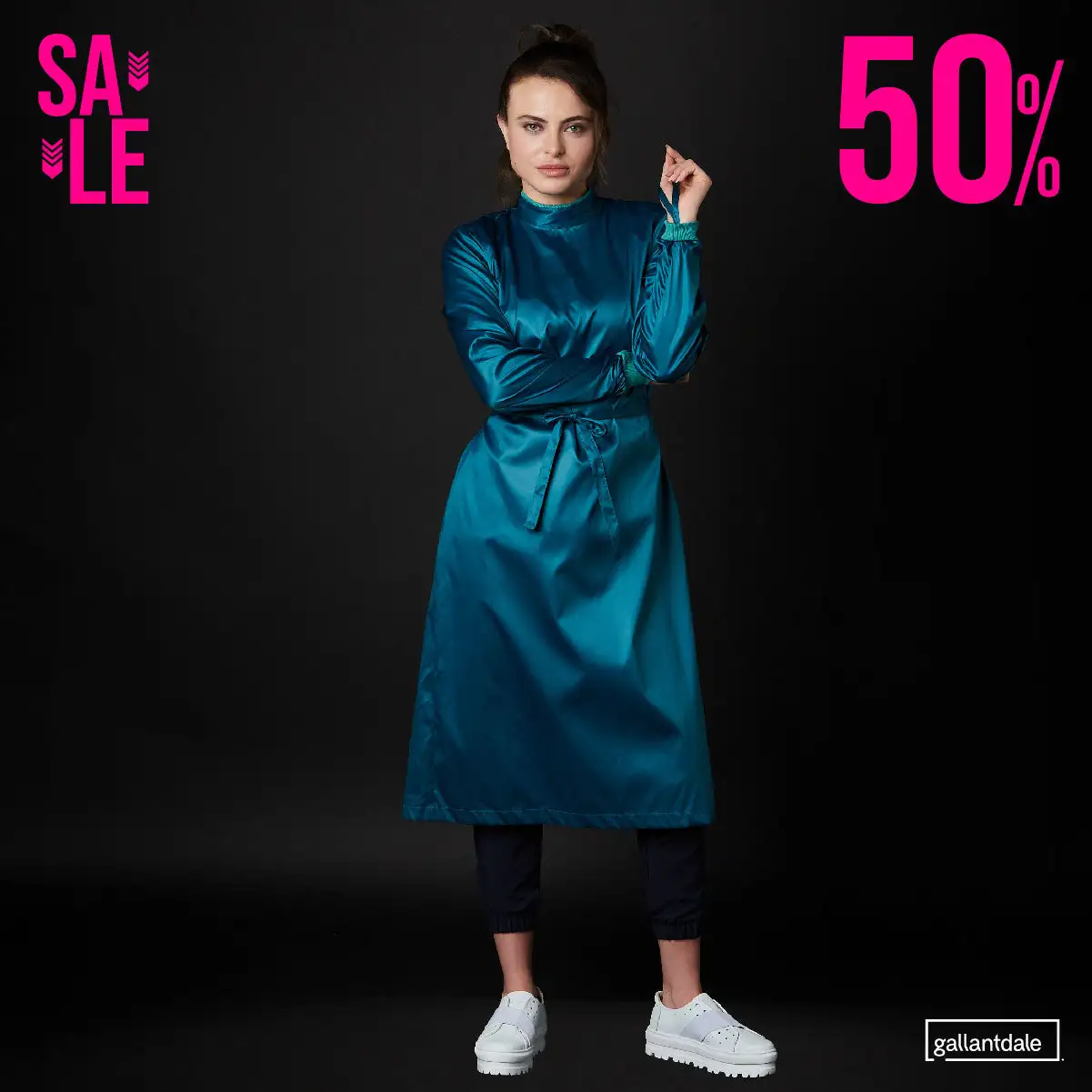 Bata Sanitaria Wet Free Dama Impermeable Inglés - Imagen 4
