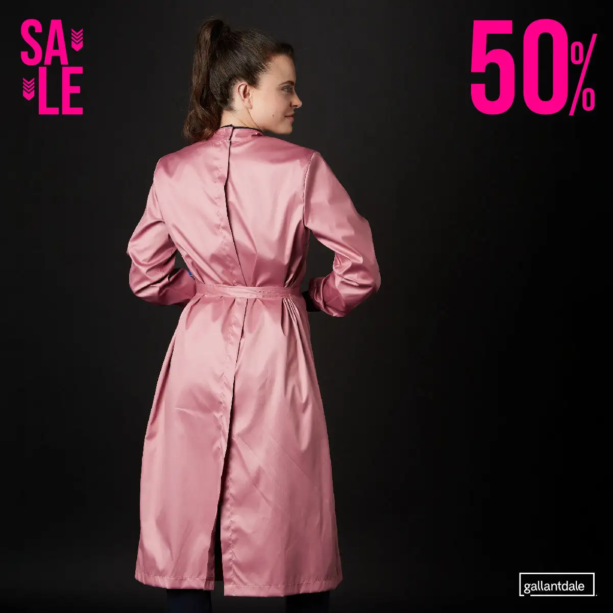 Bata Sanitaria Wet Free Dama Impermeable Inglés - Imagen 11