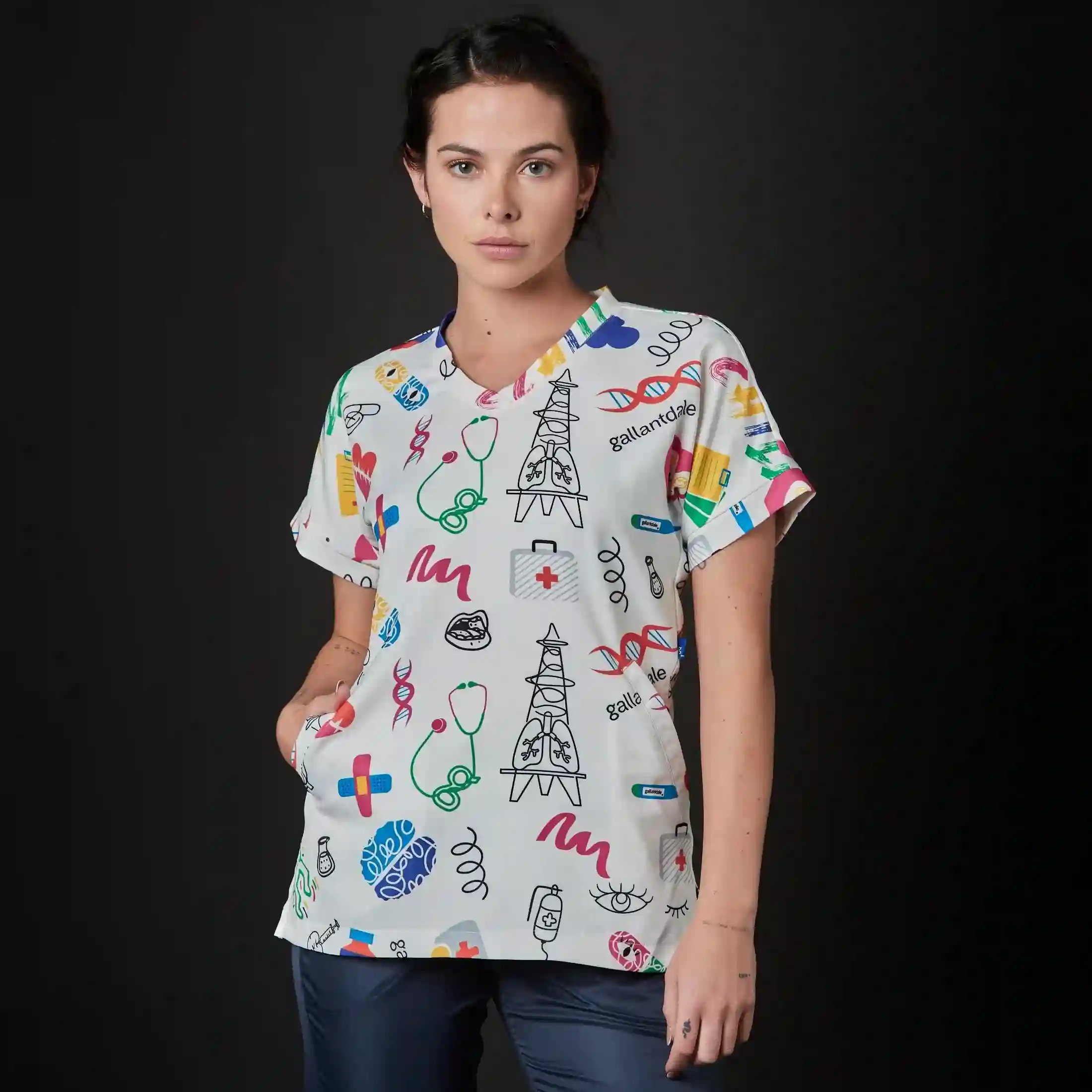 Chaqueta sanitaria District Dama Scotland Bloom