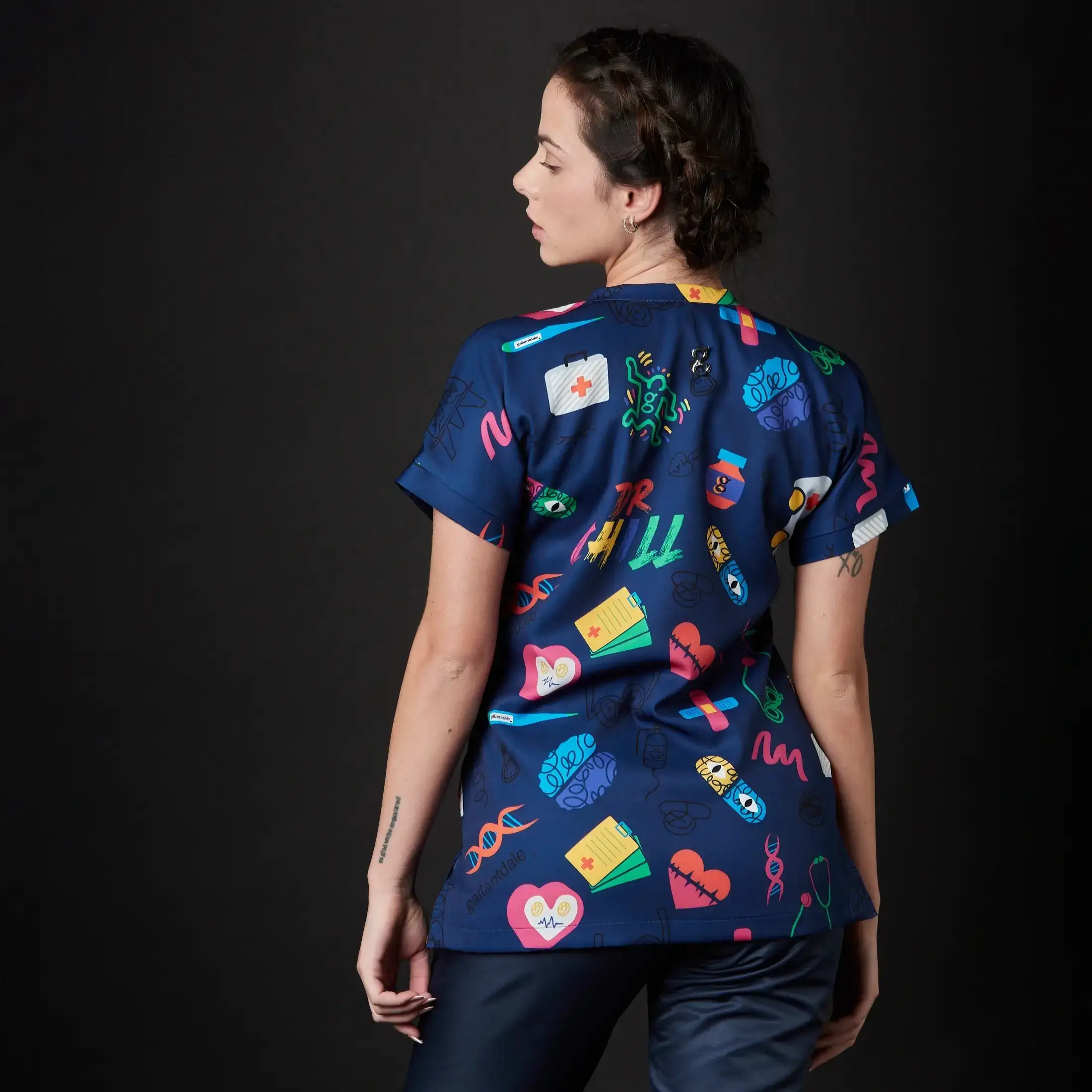 Chaqueta sanitaria District Dama Scotland Bloom - Imagen 6