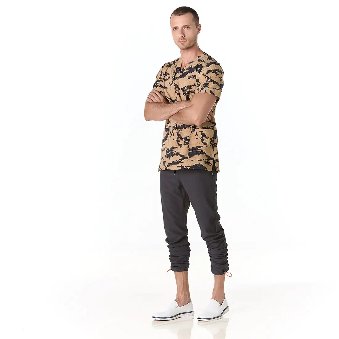 Urban Men's Sanitary Pajamas Square Antibacterial Tetris