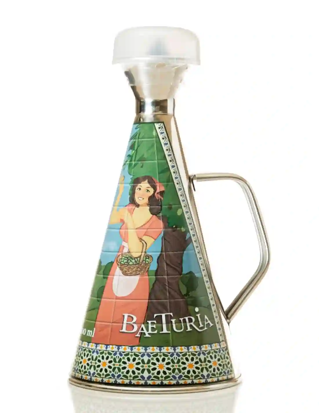 Baeturia morisca Convencional Con fecha preferente de consumo 12/25 - Alcuza de acero inoxidable 500 ml.