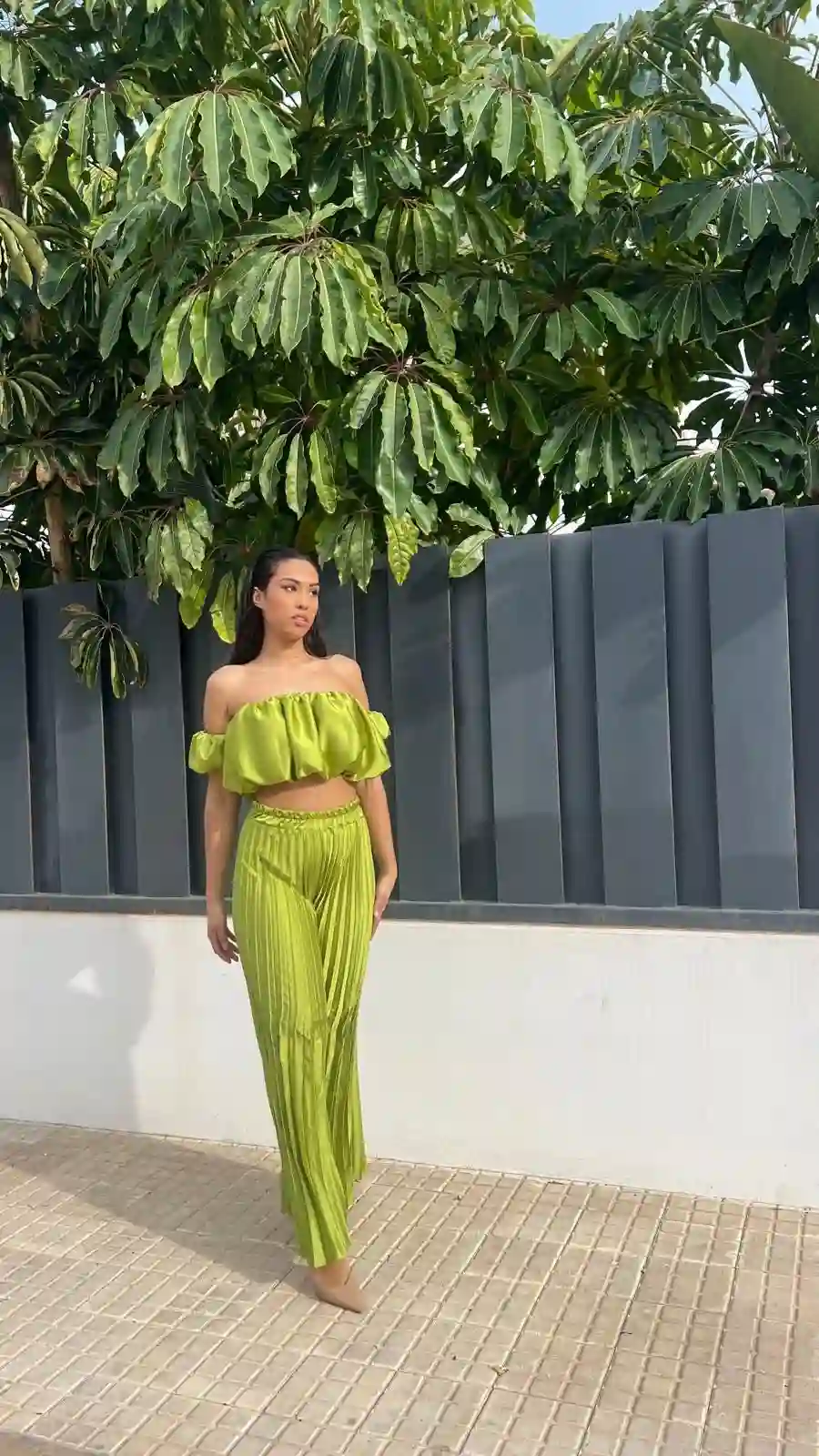 CONJUNTO PLISADO VERDE